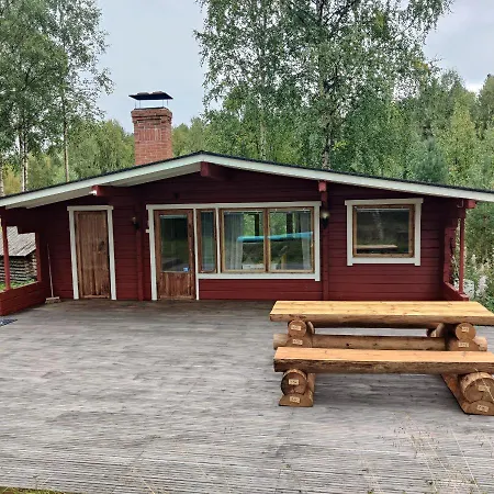 Ivalo Northern Lights Riverfront Lapland Sauna Hot Tub Near Airport Chalet Inari