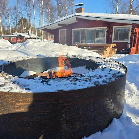 Chalet Ivalo Northern Lights Riverfront Lapland Sauna Hot Tub Near Airport Inari