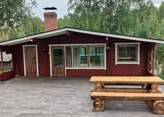 Ivalo Northern Lights Riverfront Lapland Sauna Hot Tub Near Airport Chalet Inari