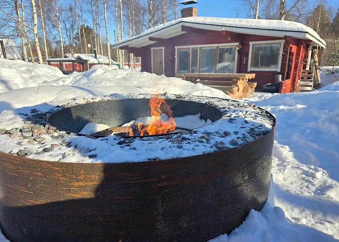 Chalet Ivalo Northern Lights Riverfront Lapland Sauna Hot Tub Near Airport Inari